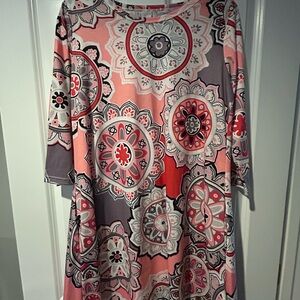 NWOT Floral Patterned Women's Dress size L and XL. Available in both sizes